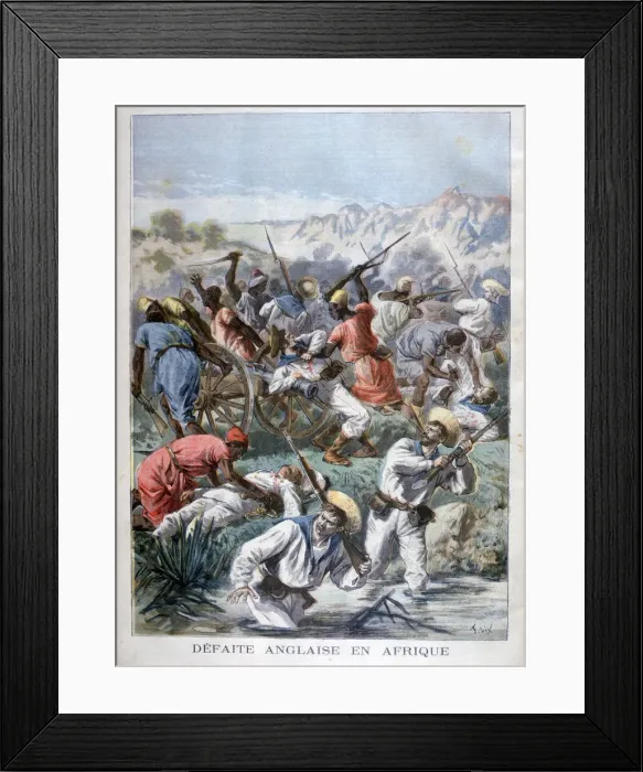 Framed Print : Defeat for the British in Africa, 1894. Artist: Frederic Lix Framed Print : Defeat for the British in Africa, 1894. Artist: Frederic Lix