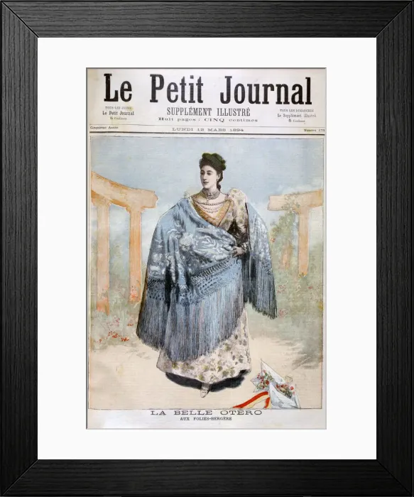 Framed Print : La Belle Otero, Spanish born dancer, actress and courtesan, 1894 Framed Print : La Belle Otero, Spanish born dancer, actress and courtesan, 1894
