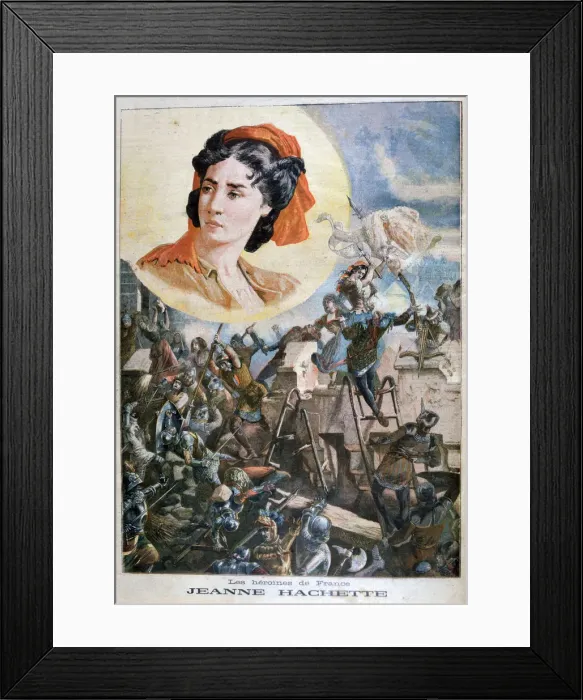 Framed Print : Jeanne Hachette, French heroine, 1894. Artist: Paul Merwart Framed Print : Jeanne Hachette, French heroine, 1894. Artist: Paul Merwart