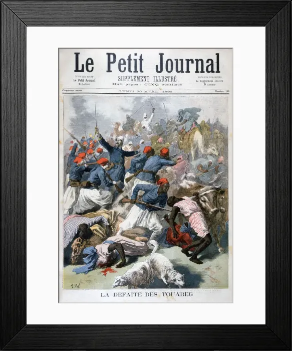 Framed Print : The defeat of the Tuaregs, 1894. Artist: Frederic Lix Framed Print : The defeat of the Tuaregs, 1894. Artist: Frederic Lix