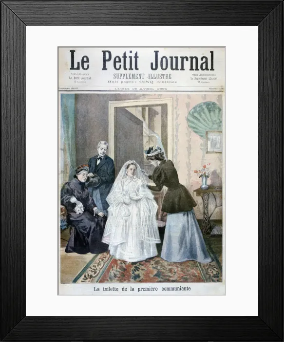 Framed Print : First communicant, 1894. Artist: Oswaldo Tofani Framed Print : First communicant, 1894. Artist: Oswaldo Tofani