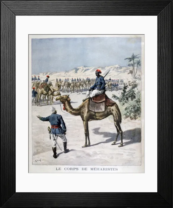Framed Print : Mehariste corps, 1894. Artist: Frederic Lix Framed Print : Mehariste corps, 1894. Artist: Frederic Lix