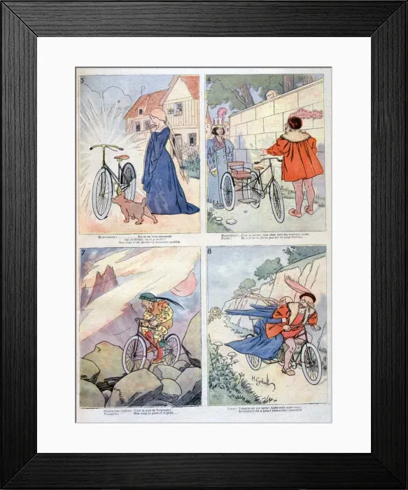 Framed Print : Caricatures from the legend of Faust, 1894