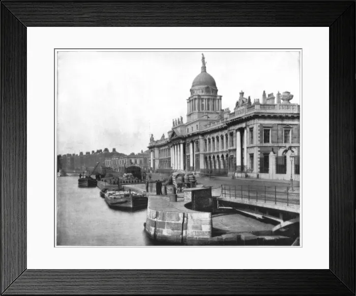 Framed Print : Custom House, Dublin, Ireland, late 19th century. Artist: John L Stoddard Framed Print : Custom House, Dublin, Ireland, late 19th century. Artist: John L Stoddard