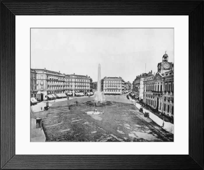 Framed Print : Puerta Del Sol, Madrid, Spain, late 19th century. Artist: John L Stoddard Framed Print : Puerta Del Sol, Madrid, Spain, late 19th century. Artist: John L Stoddard