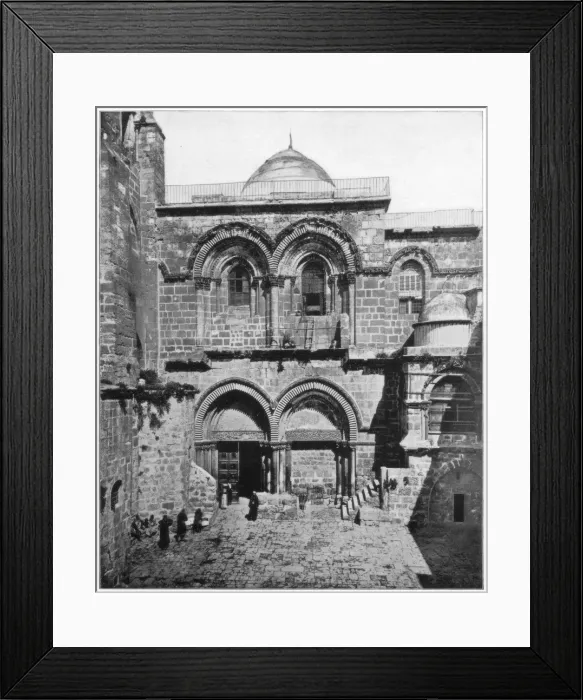 Framed Print : The Church of the Holy Sepulchre, Jerusalem, late 19th century. Artist: John L Stoddard Framed Print : The Church of the Holy Sepulchre, Jerusalem, late 19th century. Artist: John L Stoddard