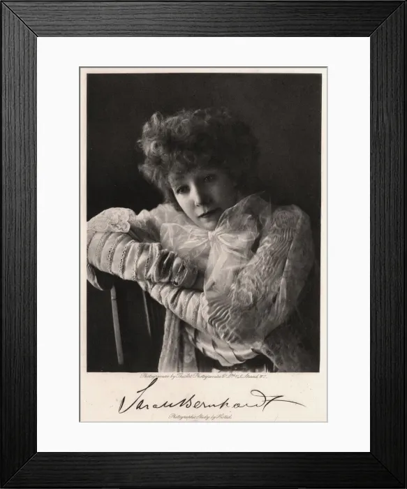 Framed Print : Sarah Bernhardt, French actress, 1901. Artist: Art Photogravure Co Framed Print : Sarah Bernhardt, French actress, 1901. Artist: Art Photogravure Co