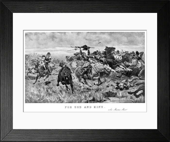 Framed Print : For God and King, at Marston Moor, 1644, (1893). Artist: Stanley Berkeley Framed Print : For God and King, at Marston Moor, 1644, (1893). Artist: Stanley Berkeley