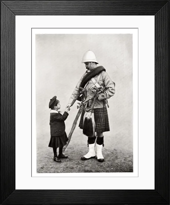 Framed Print : Good-Bye, Daddy, 1901. Artist: FGO Stuart Framed Print : Good-Bye, Daddy, 1901. Artist: FGO Stuart