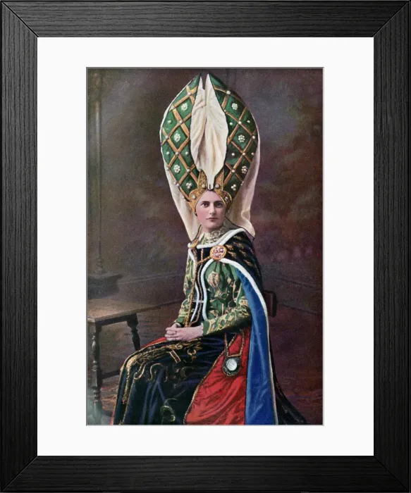 Framed Print : Ladys headdress, 1450-1470, (1910) Framed Print : Ladys headdress, 1450-1470, (1910)