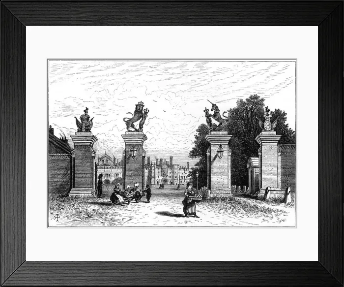 Framed Print : Entrance to Hampton Court Palace, 1880. Artist: Robert Taylor Pritchett Framed Print : Entrance to Hampton Court Palace, 1880. Artist: Robert Taylor Pritchett