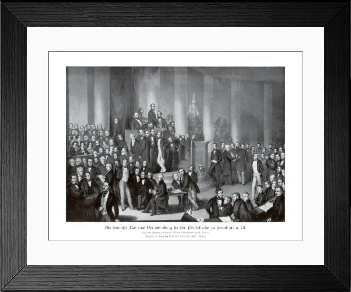 Framed Print : German National Assembly, Frankfurt, 1900. Artist: Paul Burde Framed Print : German National Assembly, Frankfurt, 1900. Artist: Paul Burde