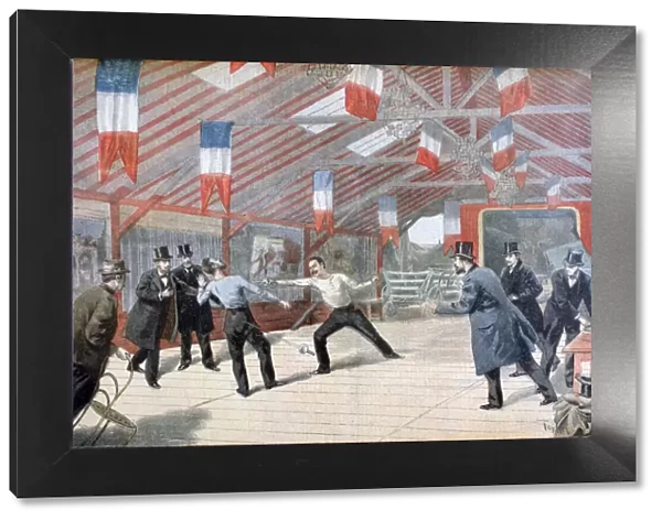 A Tragic Duel: The Death of Monsieur Harry Alis, 1895. Artist: Oswaldo Tofani