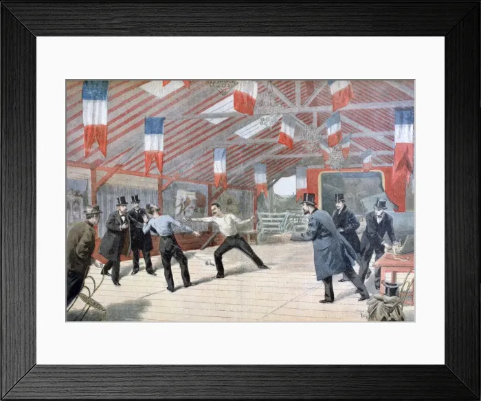 Framed Print : A Tragic Duel: The Death of Monsieur Harry Alis, 1895. Artist: Oswaldo Tofani Framed Print : A Tragic Duel: The Death of Monsieur Harry Alis, 1895. Artist: Oswaldo Tofani