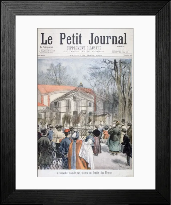 Framed Print : The new wildcat house at the Jardin des Plantes, Paris, 1895. Artist: Oswaldo Tofani Framed Print : The new wildcat house at the Jardin des Plantes, Paris, 1895. Artist: Oswaldo Tofani