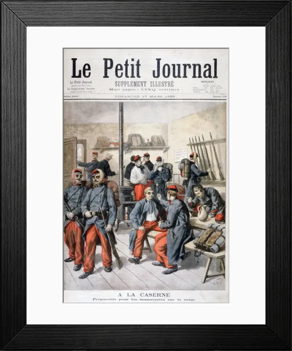 Framed Print : In the Barracks, Preparation for Manoeuvres in the Snow, 1895. Artist: Frederic Lix Framed Print : In the Barracks, Preparation for Manoeuvres in the Snow, 1895. Artist: Frederic Lix