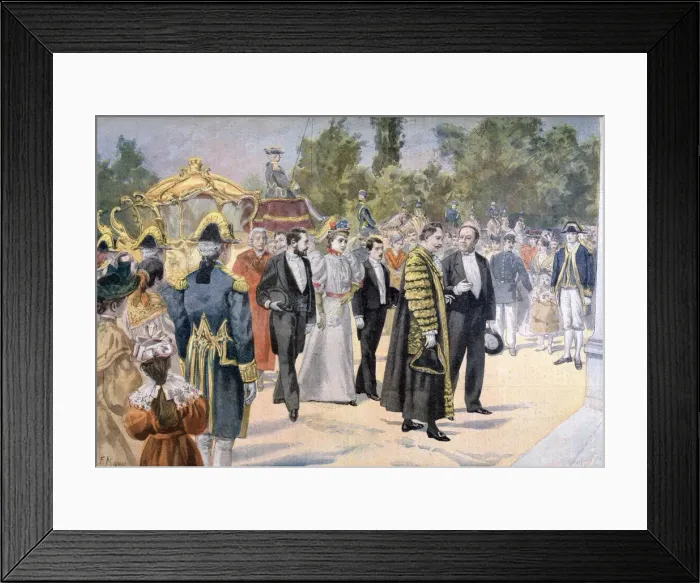 Framed Print : The Lord Mayor of London visiting Bordeaux, France, 1895. Artist: F Meaulle Framed Print : The Lord Mayor of London visiting Bordeaux, France, 1895. Artist: F Meaulle