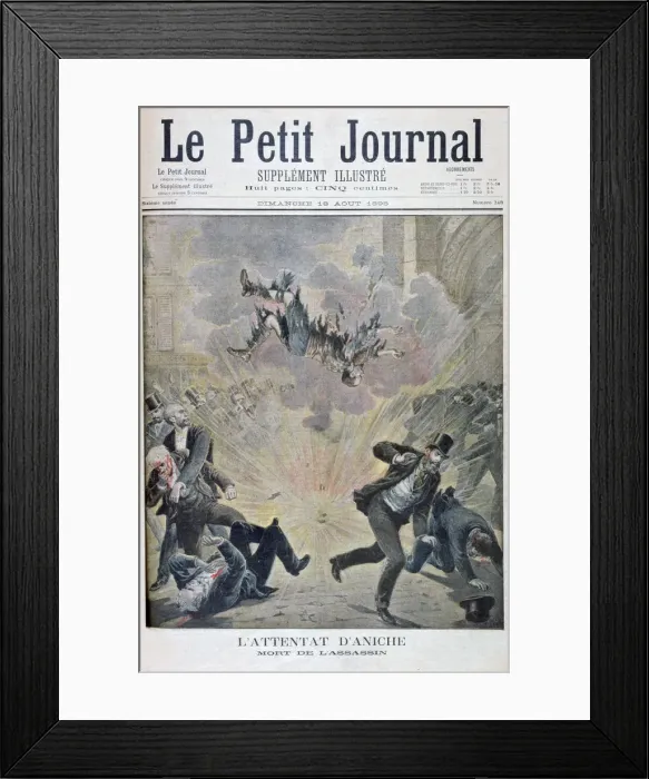 Framed Print : Death of an anarchist assassin, Aniche, France, 1895. Artist: Henri Meyer