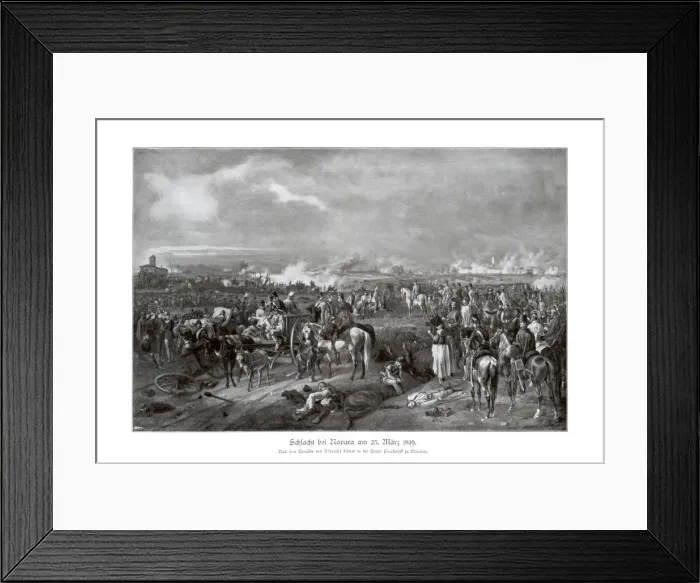 Framed Print : Battle of Novara, Italy, 23 March 1849, (1900) Framed Print : Battle of Novara, Italy, 23 March 1849, (1900)