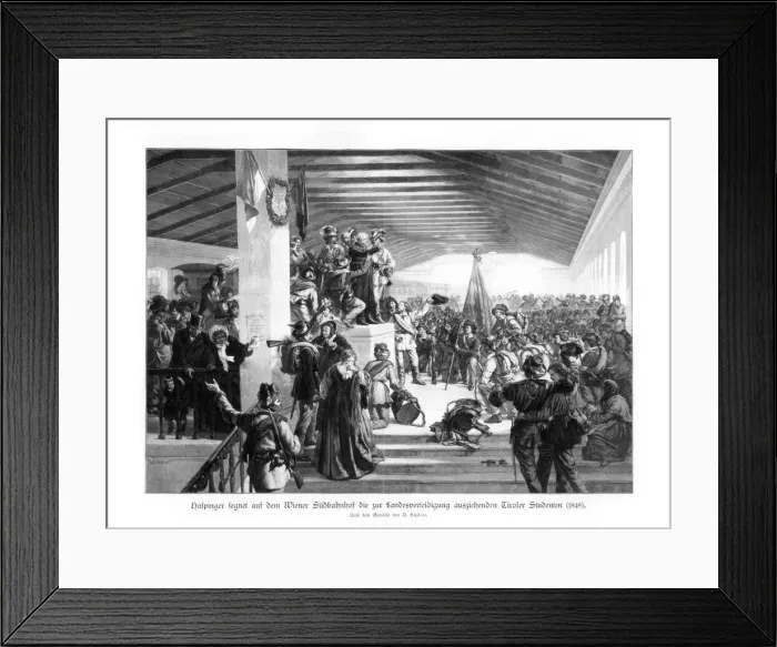 Framed Print : Demonstrations by students in Vienna (1848), 1900 Framed Print : Demonstrations by students in Vienna (1848), 1900