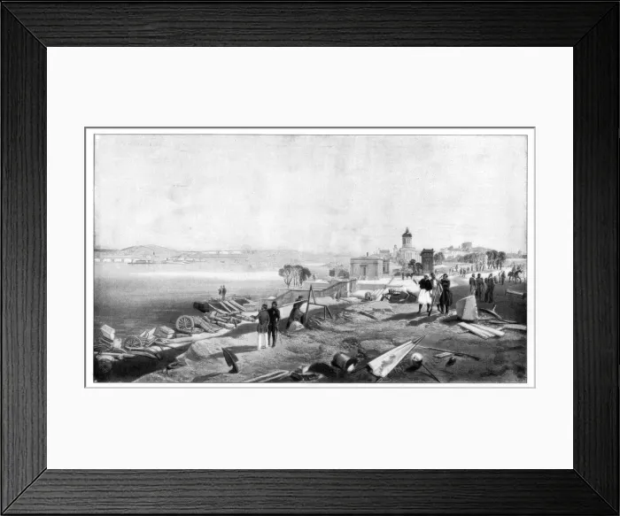 Framed Print : Sebastopol from the Rear of Fort Nicholas, 1900. Artist: William Simpson Framed Print : Sebastopol from the Rear of Fort Nicholas, 1900. Artist: William Simpson