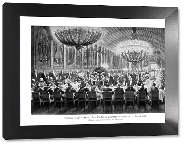 Banquet in the Emperors Hall, Romer, Frankfurt, (17th August 1863), 1900