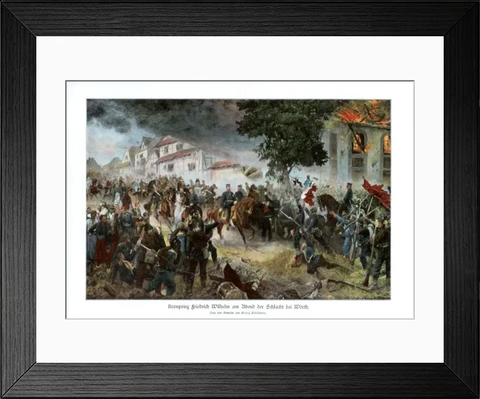 Framed Print : Crown Prince Friedrich III of Germany, Austro-Prussian War. (1866), 1900 Framed Print : Crown Prince Friedrich III of Germany, Austro-Prussian War. (1866), 1900