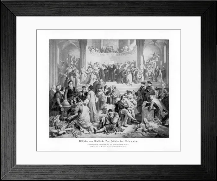 Framed Print : The Age of the Reformation, (1872), 1900. Artist: Benoist Framed Print : The Age of the Reformation, (1872), 1900. Artist: Benoist