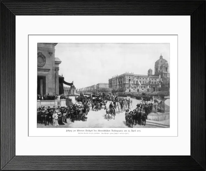 Framed Print : Procession at the celebration of the Silver Wedding of the Emperor and Empress of Germany, (24th AprArtist: Richard Fleischer Framed Print : Procession at the celebration of the Silver Wedding of the Emperor and Empress of Germany, (24th AprArtist: Richard Fleischer