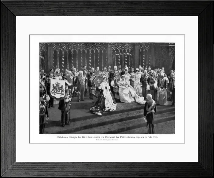 Framed Print : Wilhelmina of the Netherlands, (1880-1962), (5 July 1898), 1900 Framed Print : Wilhelmina of the Netherlands, (1880-1962), (5 July 1898), 1900