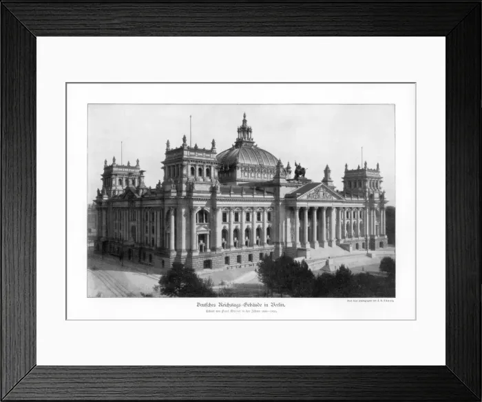 Framed Print : The Reichstag in the late 19th century, 1900 Framed Print : The Reichstag in the late 19th century, 1900