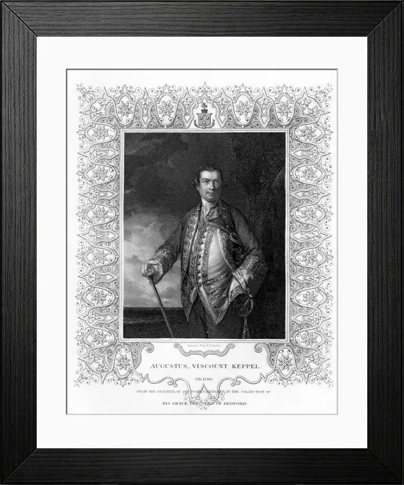 Framed Print : Augustus Keppel, Viscount Keppel, (1725-1786), 19th Century. Artist: Henry Thomas Ryall Framed Print : Augustus Keppel, Viscount Keppel, (1725-1786), 19th Century. Artist: Henry Thomas Ryall