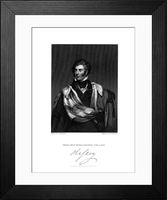 Framed Print : Thomas Philip Robinson, 2nd Earl de Grey, (1781-1859), 1844. Artist: H Robinson Framed Print : Thomas Philip Robinson, 2nd Earl de Grey, (1781-1859), 1844. Artist: H Robinson
