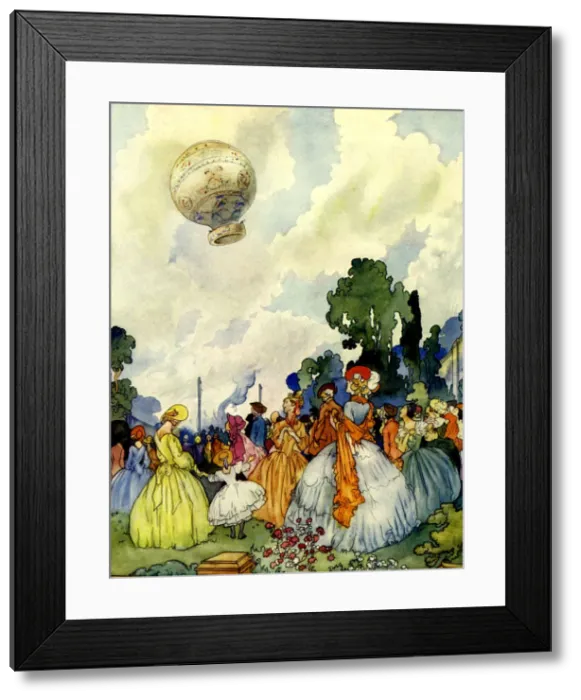 Framed Print : An early attempt at conquering the air, 18th century, (late 19th century) Framed Print : An early attempt at conquering the air, 18th century, (late 19th century)