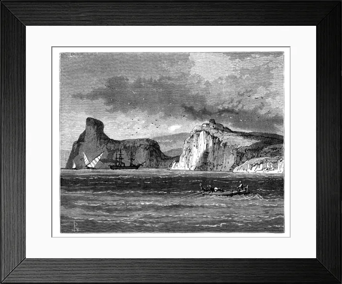 Framed Print : Entrance to Balaclava Harbour, Ukraine, c1888 Framed Print : Entrance to Balaclava Harbour, Ukraine, c1888