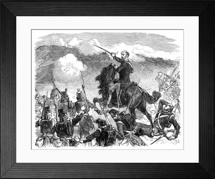 Framed Print : Codringtons brigade at the Battle of the Alma, Crimean War, 1850s, (1888) Framed Print : Codringtons brigade at the Battle of the Alma, Crimean War, 1850s, (1888)