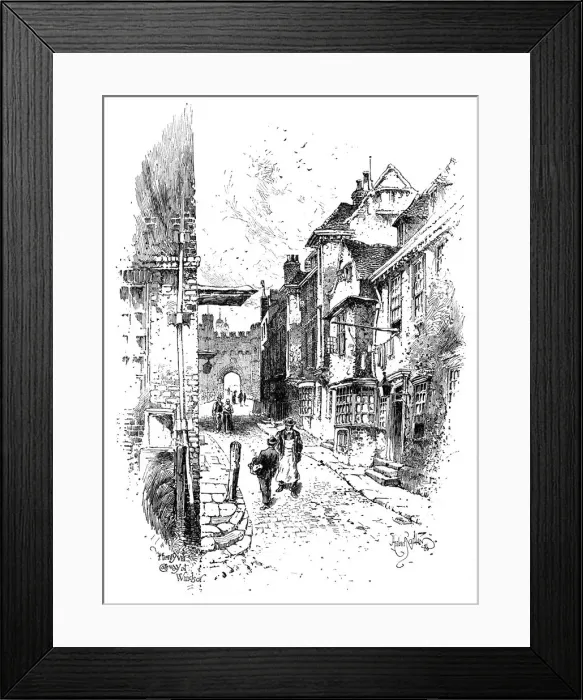 Framed Print : Henry VIIIs gateway, Windsor Castle, c1888. Artist: Herbert Arthur Framed Print : Henry VIIIs gateway, Windsor Castle, c1888. Artist: Herbert Arthur