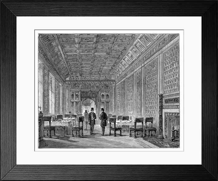 Framed Print : Refreshment Room, House of Lords, Palace of Westminster, London, c1888 Framed Print : Refreshment Room, House of Lords, Palace of Westminster, London, c1888