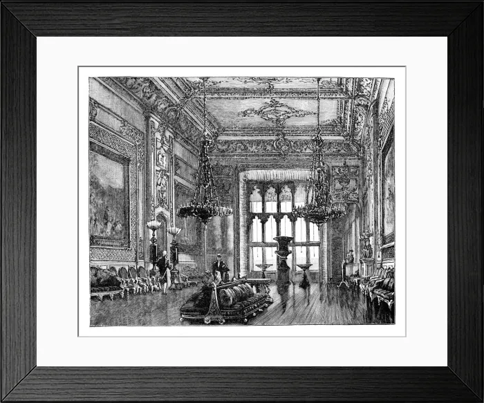 Framed Print : Grand Reception Room, Windsor Castle, c1888 Framed Print : Grand Reception Room, Windsor Castle, c1888