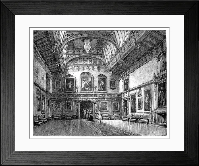 Framed Print : The Waterloo Room, Windsor Castle, c1888 Framed Print : The Waterloo Room, Windsor Castle, c1888