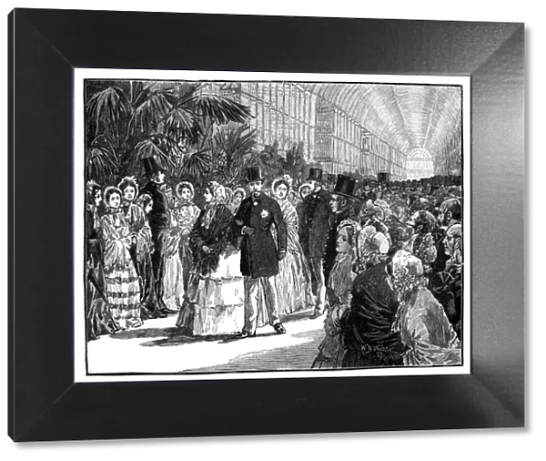 Royal and Imperial visit to the Crystal Palace, 1850s, (c1888). Artist: William Barnes Wollen
