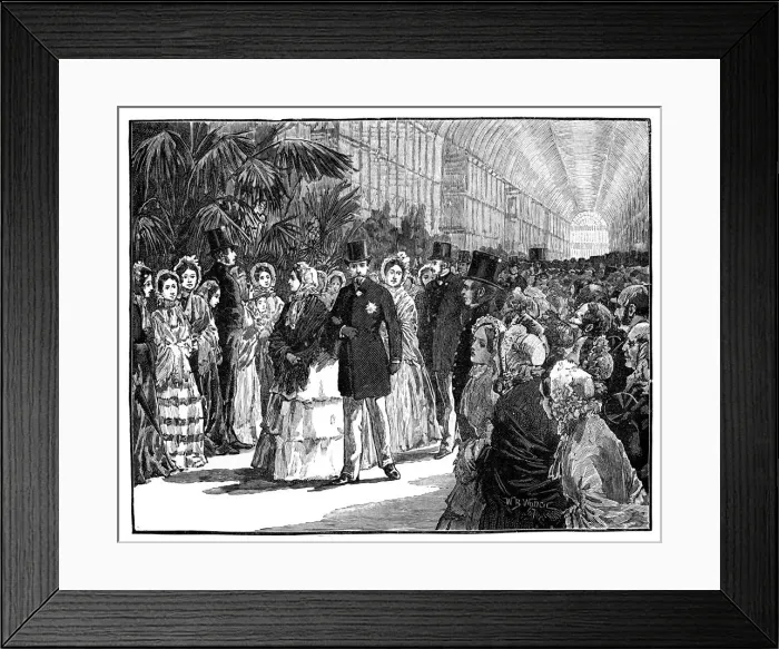 Framed Print : Royal and Imperial visit to the Crystal Palace, 1850s, (c1888). Artist: William Barnes Wollen Framed Print : Royal and Imperial visit to the Crystal Palace, 1850s, (c1888). Artist: William Barnes Wollen