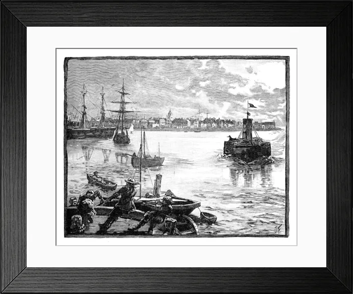 Framed Print : Portmouth Harbour, Hampshire, c1888 Framed Print : Portmouth Harbour, Hampshire, c1888