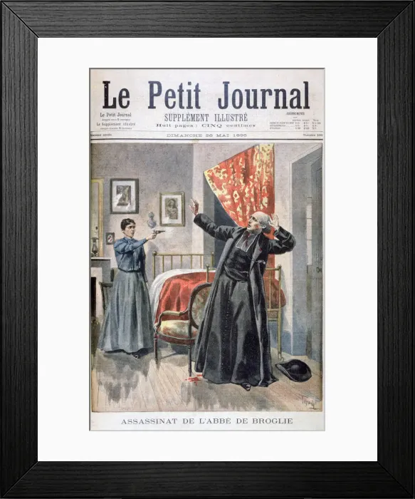 Framed Print : Assassination of the Abbe de Broglie, 1895. Artist: Oswaldo Tofani Framed Print : Assassination of the Abbe de Broglie, 1895. Artist: Oswaldo Tofani