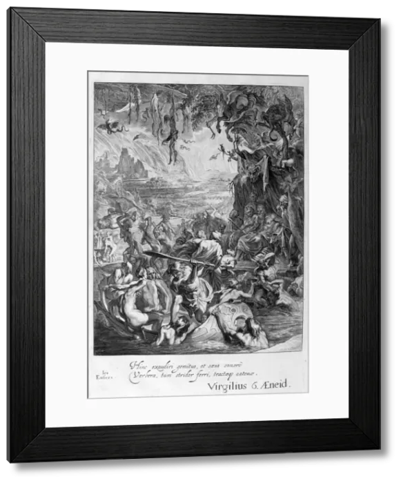Framed Print : Scene of Hell, 1655. Artist: Michel de Marolles Framed Print : Scene of Hell, 1655. Artist: Michel de Marolles