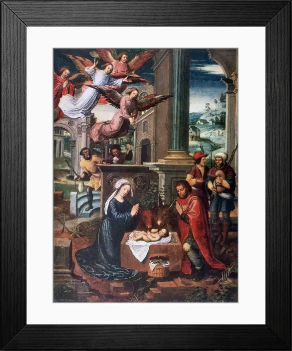 Framed Print : The Nativity, c1500-1550. Artist: Ambrosius Benson Framed Print : The Nativity, c1500-1550. Artist: Ambrosius Benson