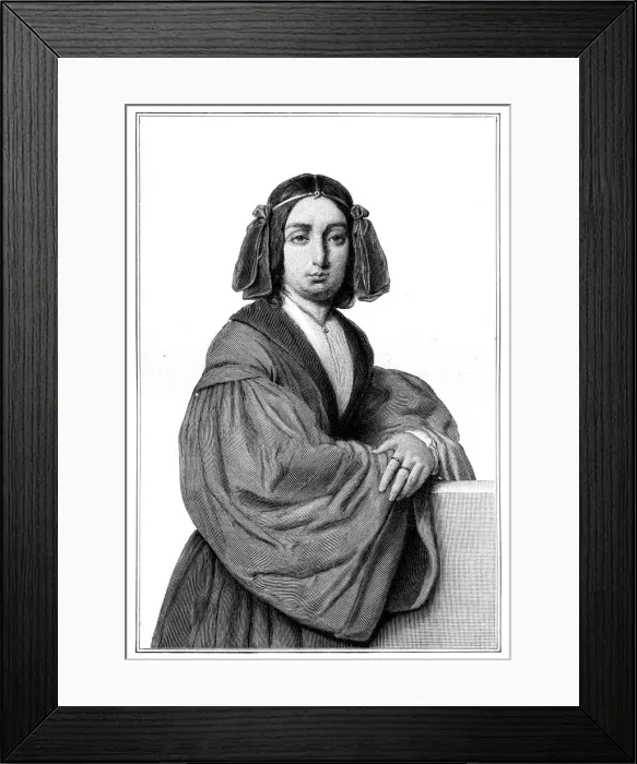 Framed Print : George Sand (Baroness Dudevant), 19th century French novelist and feminist, (1900). Artist: Calamatta Framed Print : George Sand (Baroness Dudevant), 19th century French novelist and feminist, (1900). Artist: Calamatta