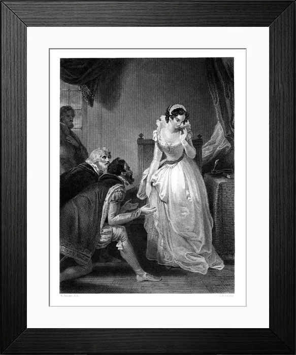 Framed Print : Lady Jane Grey declining the Crown, (1860). Artist: HK Bourne Framed Print : Lady Jane Grey declining the Crown, (1860). Artist: HK Bourne