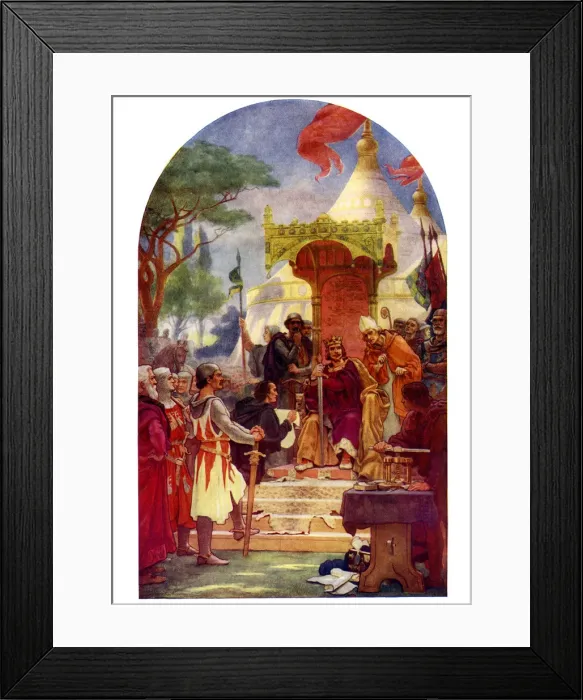 Framed Print : The First Great Charter of English Liberty, (19th century) Framed Print : The First Great Charter of English Liberty, (19th century)