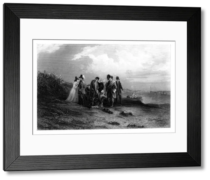 Framed Print : Escape of Prince Charles, 18th century, (c1860) Framed Print : Escape of Prince Charles, 18th century, (c1860)